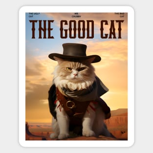 Funny Cowboy Cat Movie Parody Sticker